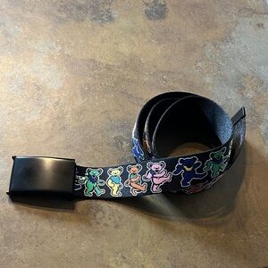 NWOT Colorful dancing bear greatfull dead pattern Belt adjustable size